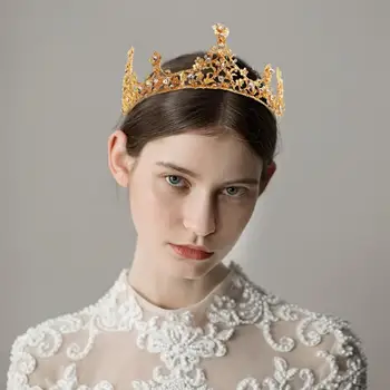 Принцеса Тиара Dainty елегантен цвете кристал сватба диадема булката парти корона кристал главата орнаменти модни аксесоари 1