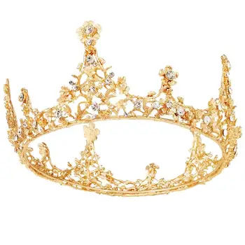 Принцеса Тиара Dainty елегантен цвете кристал сватба диадема булката парти корона кристал главата орнаменти модни аксесоари 2