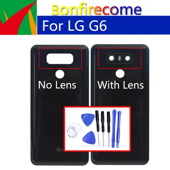 Ново за LG G6 G6+ Корпус Капак на батерията на вратата Заден капак Корпус на шасито на задния корпус с подмяна на обектива на камерата