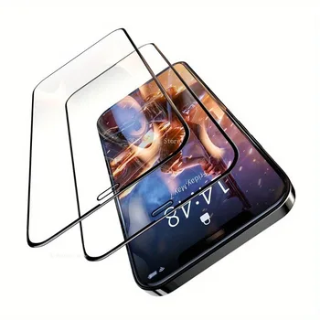 2Pieces 9H закалено стъкло за IPhone 12 13 Pro Max 11 Pro 14 15 Plus екран протектор за IPhone XR XS Max 7 8Plus стъкло 2