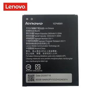 100% оригинална батерия за мобилен телефон BL243 за Lenovo K3 Забележка K50-T5 A7000 A5500 A5600 A7600 BL-243 BL 243 батерии Bateria