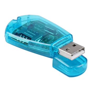 Blue USB SIM Card Reader Copy/Cloner/Writer/Backup Kit SIM Card Reader GSM CDMA SMS Backup + CD Disk 4