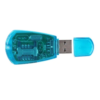 Blue USB SIM Card Reader Copy/Cloner/Writer/Backup Kit SIM Card Reader GSM CDMA SMS Backup + CD Disk 5