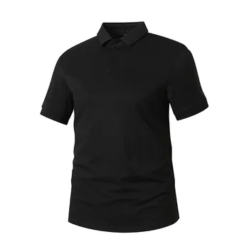 Летни мъжки поло ризи Solid Golf за рокля риза облекло 50% памук хип-хоп върховете тройници мъжки плюс размер 4XL 5XL
