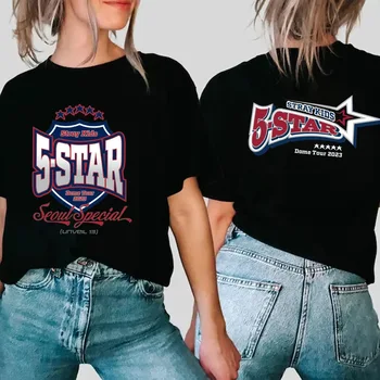 Stray Kids 5 Star Same T Shirt SKZ Dome Tour Tops Women Men Summer 100% Cotton Tee Kpop Fashion Streetwear Hip Hop Y2kT-shirt