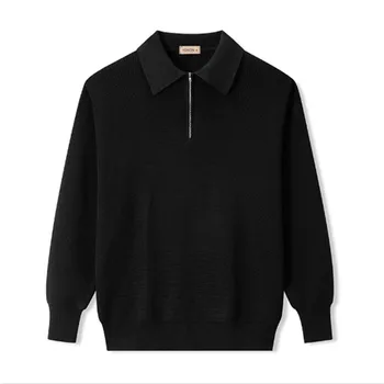 Мъжки нови есен/зима POLO яка дълъг ръкав пуловер мързелив тенденция прост пуловер Топ светлина бизнес мода плета K0012