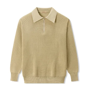 Мъжки нови есен/зима POLO яка дълъг ръкав пуловер мързелив тенденция прост пуловер Топ светлина бизнес мода плета K0012 1