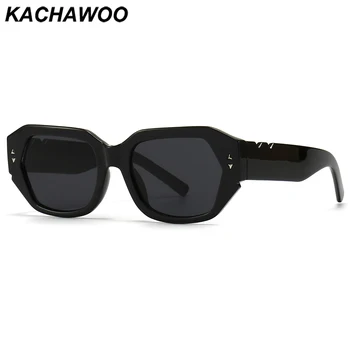 Kachawoo ретро слънчеви очила жени черен леопард кафяв uv400 квадратна рамка слънчеви очила за мъже Летни очила европейски стил евтини