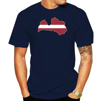 Мъжка Латвия Рига Латвийски подарък Балтийска тениска Дизайни тениска с кръгло деколте Фитнес Комична пролетна есенна риза