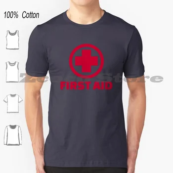 Първа помощ 100% памук мъже и жени мека мода тениска първа помощ Червен кръст медицинска сестра спешна помощ