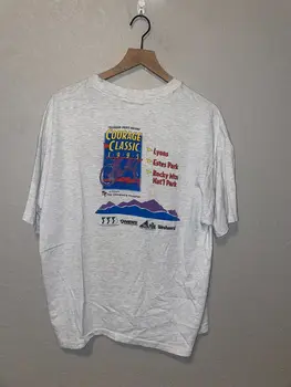 1995 Реколта смелост класически Колорадо сива графична риза 90-те 1990-те VTG 2XL дълги ръкави