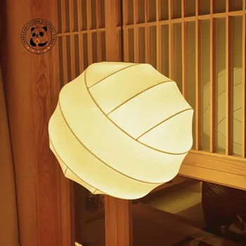 Ретро копринен блясък полилей LED японски дзен дизайнер оригиналност минималистичен домашен декор осветително тяло ресторант Pendentelamp