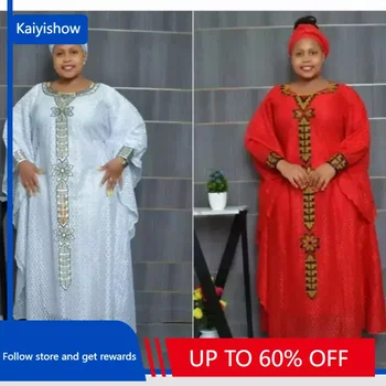 Бродерия традиционни Дашики африкански рокли за жени плюс размер Boubou роба африкански Femme Kaftan Макси рокля Африка облекло