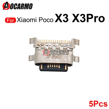 5Pcs USB зареждане порт зарядно док за Xiaomi POCO X3 / X3Pro резервни части