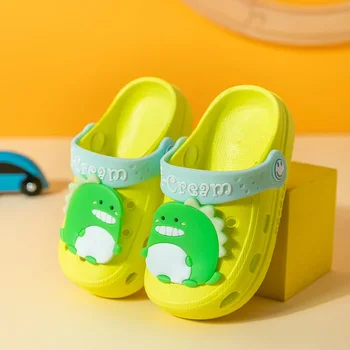 Бебешки обувки за малки деца Детски плажни чехли Сладък карикатурен печат Детски обувки Момичета Момчета Неплъзгащи се меки долни вътрешни сандали
