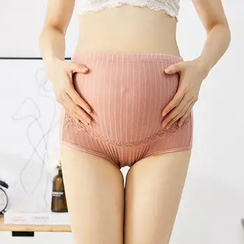 Maternities Panties Бикини с висока талия с коремна подкрепа Меко дишащо регулируемо бельо за бременни жени