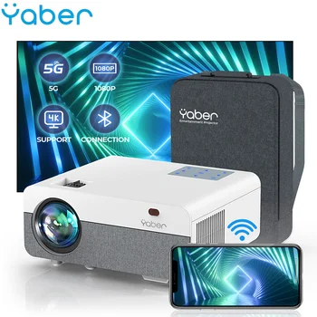 YABER Pro Y9 9800LM HD проектор 5G WiFi Bluetooth 4K видео проектор Проектор за домашно кино Иновативни светлинни сензорни бутони