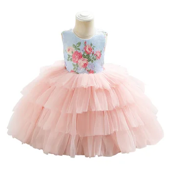 Лятна рокля за момичета Бебешки дрехи Печат Цвете Детско облекло Принцеса костюм за деца Облекло Върхове Рокли Сестри
