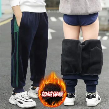 Гореща разпродажба Есен и зима Момчета топли 4-13 години Памук измити Детски панталон Корейски панталони за бебета момчета деца
