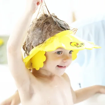 Безопасен шампоан душ капачка къпане вана защита мека капачка шапка за бебе измиване коса щит Bebies деца къпане душ шапка