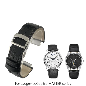 20mm 21mm 22mm черен кафяв син естествена кожа лента за часовници годни за Jaeger LeCoultre MASTER телешка каишка за часовници