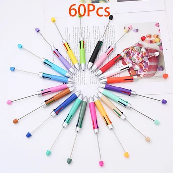 60pcs пластмасови топчета писалка химикалки DIY персонализирани сладки подарък училище аксесоари за бижута