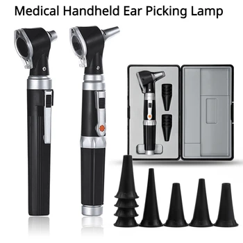 Медицински ухо кюрета светлина ухото бране инструмент отоскоп ендоскоп Penlight лъжица LED фенерче Earpick чисти уши восък