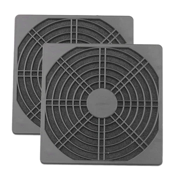 2 бр. прахоустойчива предпазител на вентилатора ABS компютърна вентилаторна решетка 120 мм вентилаторен филтър Окото на вентилатора капак без инструменти вентилаторна цедка