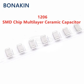 50PCS 1206 220PF 50V 100V 250V 500V 1000V 2000V ±5% 221J C0G NPO SMD чип многослоен керамичен кондензатор