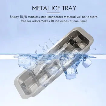 Lever-Style Ice Tray, 2 в 1 неръждаема стомана лед вземане мухъл и лед крекер