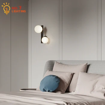 Nordic минималистичен спалня нощно легло стена лампа индивидуален творчески дизайнер интериорно осветление веранда хол фон стълби 4