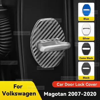  Заключване на вратата на автомобила Декорация Защита на капака Знамена Емблема Корпус от неръждаема стомана за VW Volkswagen MAGOTAN 2007-2020 Аксесоари
