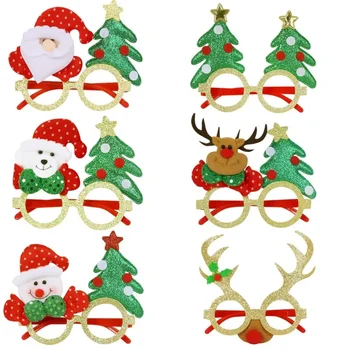 Коледни очила Детски парти декорации за възрастни Коледни елкови еленови еленови очила Декоративни рамки Коледна украса