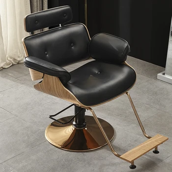 Метални бръснарски столове Подвижен удобен стол за красота Естетичен стол Грим Recliner Silla De Barbero Модерни мебели