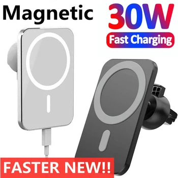 Държач за телефон за кола Безжично зарядно устройство за кола Магнитни зарядни за кола Безжични за iPhone 11 12 13 14 Pro Max XR XS Xiaomi Samsung