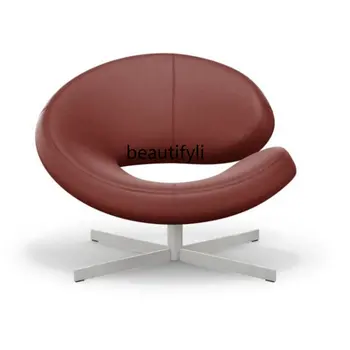 Creative Single Fiberglass Lounge Chair C-образен стол Конферентен стол Търговски отдел Стол