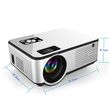 Cheerlux преносим Android проектор 1080P поддържан HD видео проектор за домашна употреба филмов проектор мултимедиен лъч