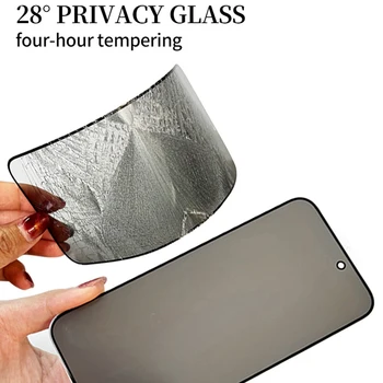 Anti-peeping закалено фолио, подходящо за iPhone x xs xr 11 12 13 14 mini plus pro max Anti-Fingerprint Anti-Shatter 2