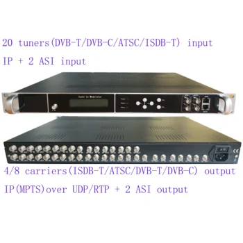 20 начин dvb-s2/S към DVB-T/DVB-C catv цифров модулатор, тунер към DVB-T/DVB-C RF модулатор, телевизионна централа за хотел/болница/училище
