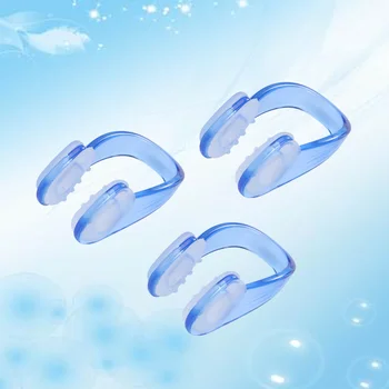 3pcs Унисекс плуване нос клип нос защита силиконови басейн аксесоари за възрастни гмуркане синьо
