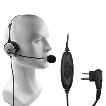 Над главата слушалка / слушалки с бум микрофон &PTT за Motorola радиостанции Уоки токи RMM2050 GP300 CP200 PR400 CLS1110 2-пинов