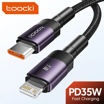 Toocki 35W USB C кабел за iPhone 14 13 12 11 Pro Max 8 7 Plus бързо зареждане телефонен кабел за iPhone зарядно кабел за данни