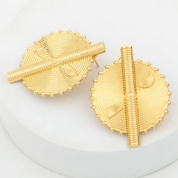 бразилски златен цвят бижута комплект за жени изявление висулка огърлица и обеци африкански маншет гривна пръстен комплект за годеж 4