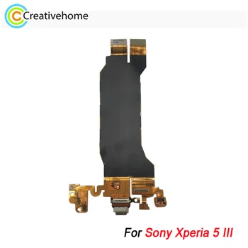 За Sony Xperia 5 III оригинален порт за зареждане Flex кабел USB зареждане док ремонт част подмяна