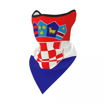 Знаме на Хърватия Бандана врата маншет UV защита маска за лице шал покритие жени мъже лента за глава тръба балаклава 1
