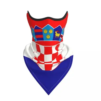 Знаме на Хърватия Бандана врата маншет UV защита маска за лице шал покритие жени мъже лента за глава тръба балаклава 2