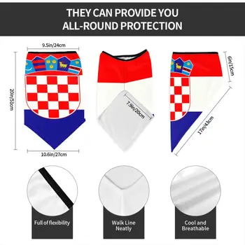 Знаме на Хърватия Бандана врата маншет UV защита маска за лице шал покритие жени мъже лента за глава тръба балаклава 4