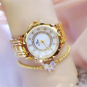 BS Нов часовник верига часовник цвете fritillary дамски часовник, пълен с диаманти кварцов часовник популярна мода