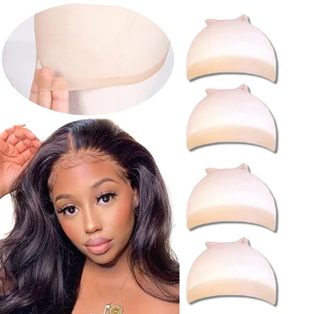 4pcs/Lot Invisible HD Wig Cap For Wig Making Elastic Stocking Wig Caps For Women Men Transparent Hairnets Stretchy Nylon Wig Cap