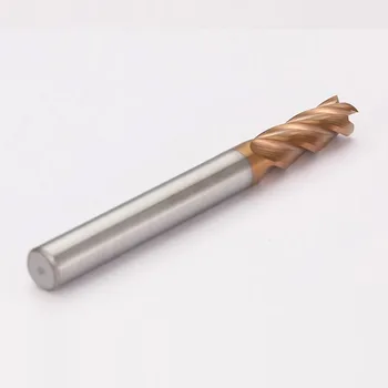 AZZKOR 4-флейта плоско дъно бронз край мелница волфрам стомана карбид CNC машини обработка център фреза фреза инструменти 1.0-12mm 2